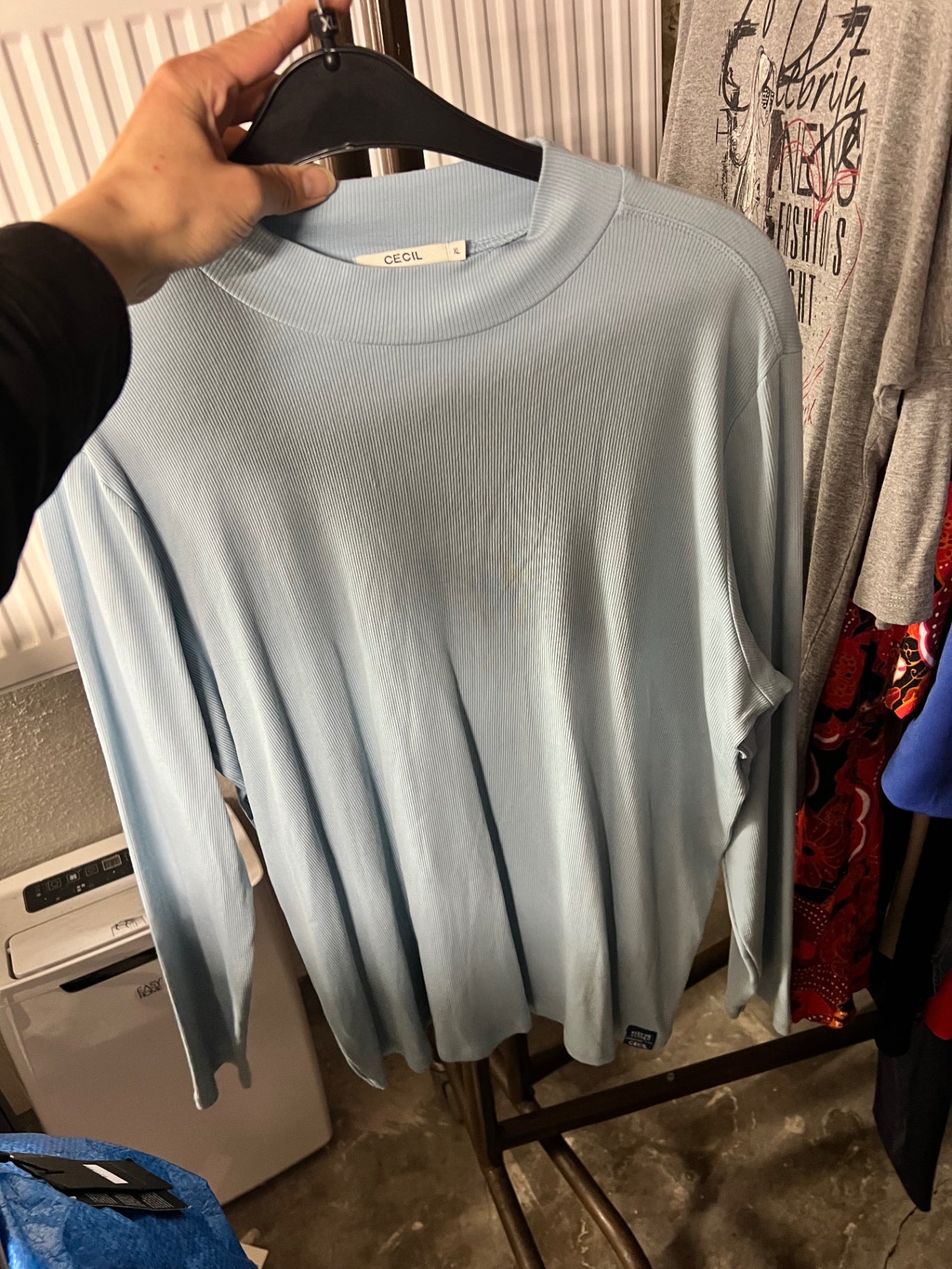 CECIL Langarmshirt Hellblau Größe: XL