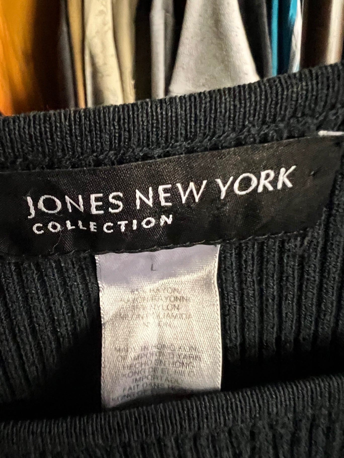 Jones New York T-Shirt Grau Größe: L