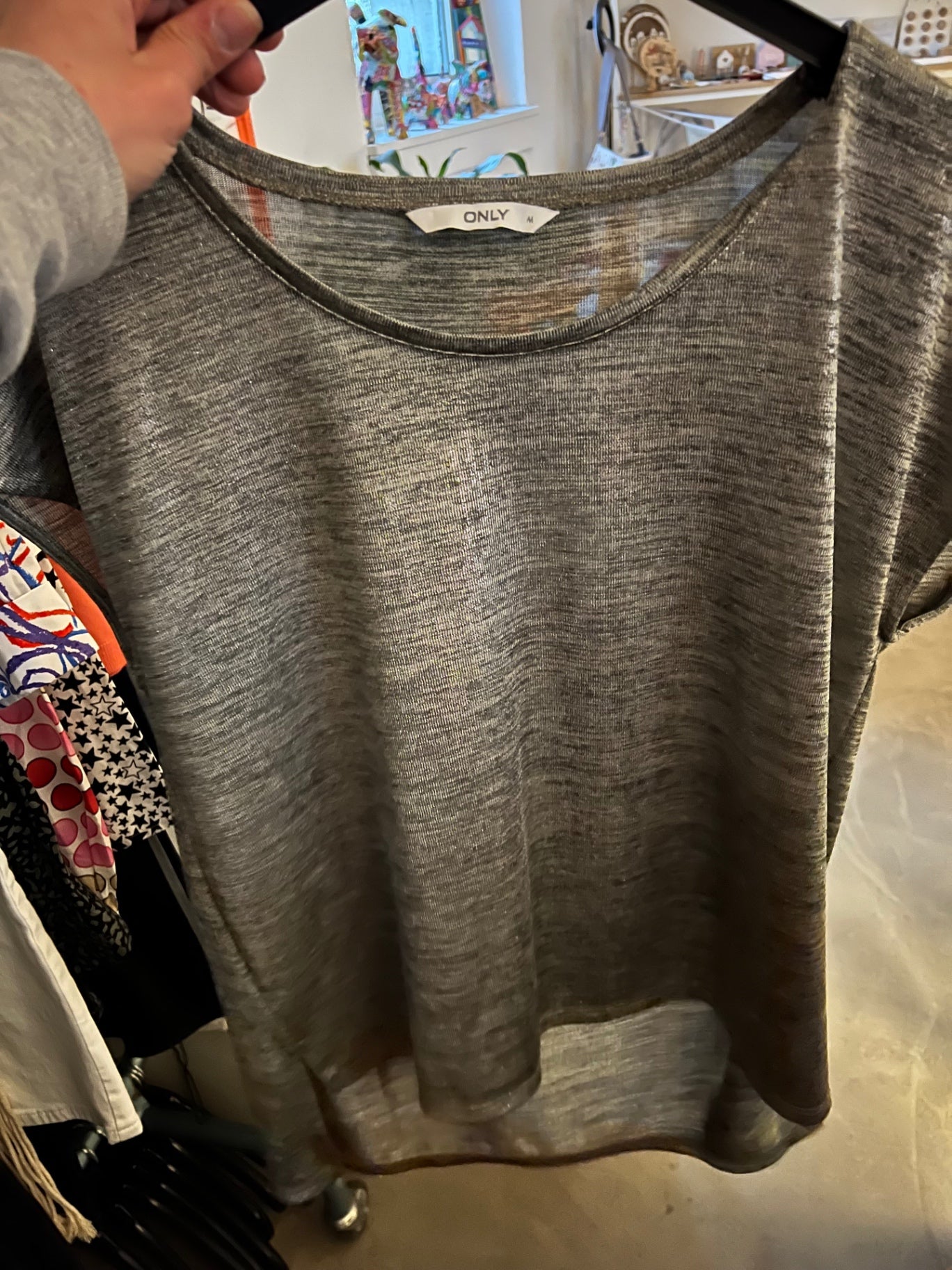 ONLY T-Shirt Grau Gr.: M
