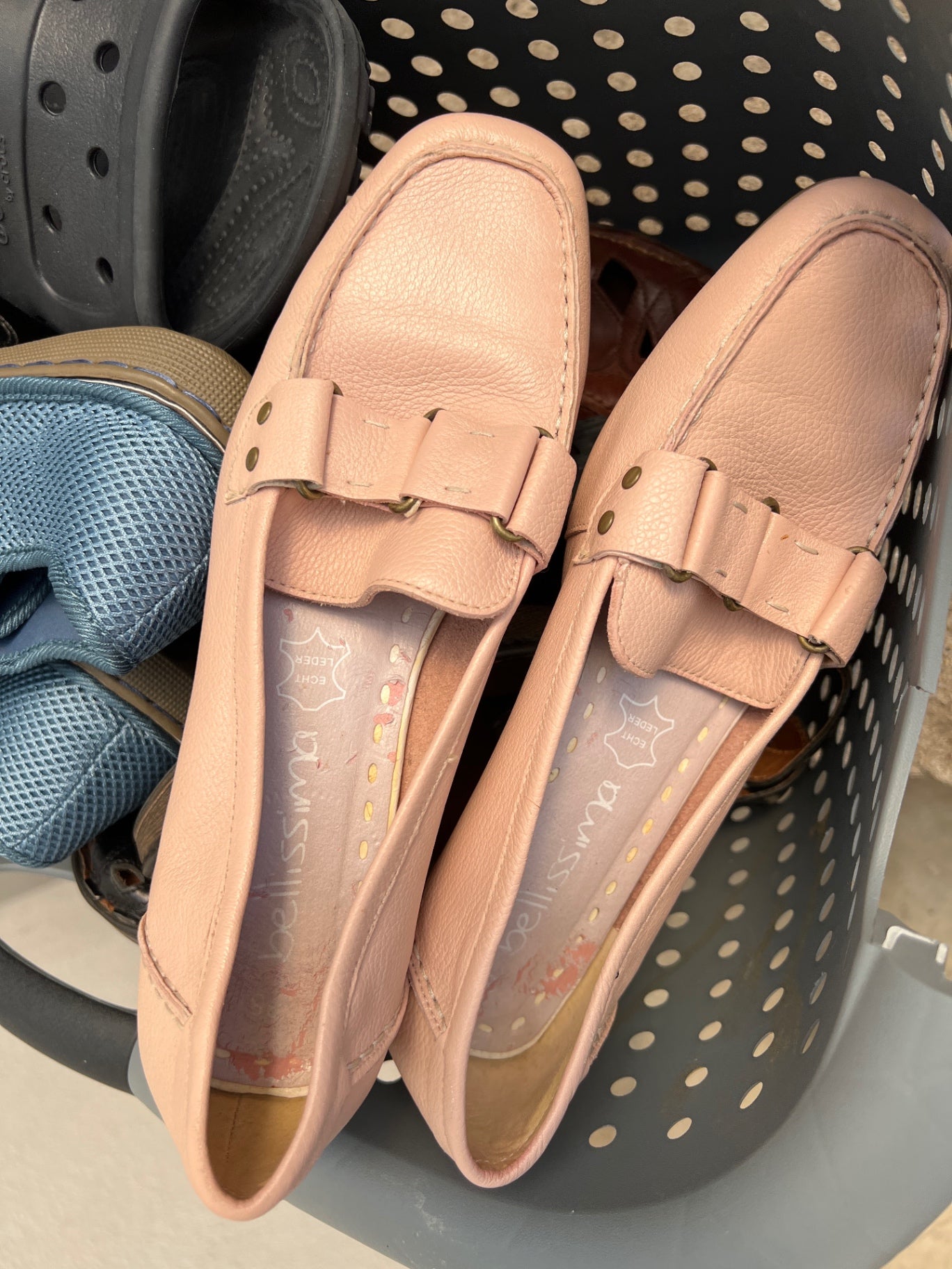 BELISSIMA Leder Slippers Rosa Gr.: 38