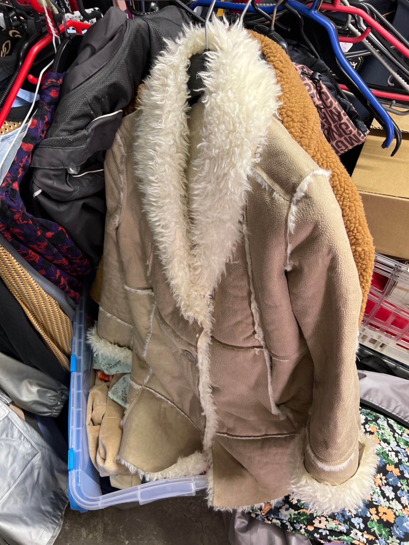 Teddy Mantel Beige Gr.: XS