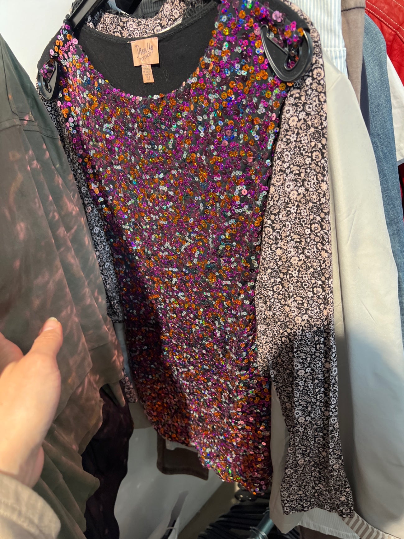 TOPSHOP Kleid Pailletten Gr.: M
