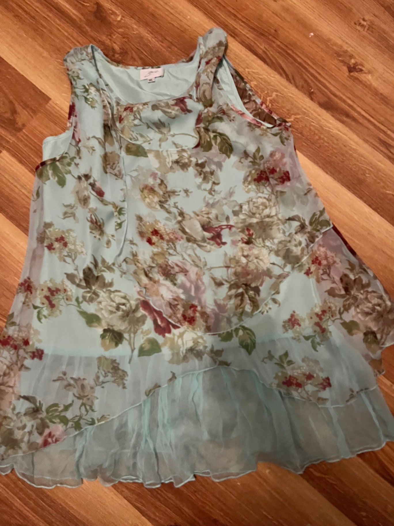 Zitella Top/Kleid Blau Blumenmuster Gr.: XL