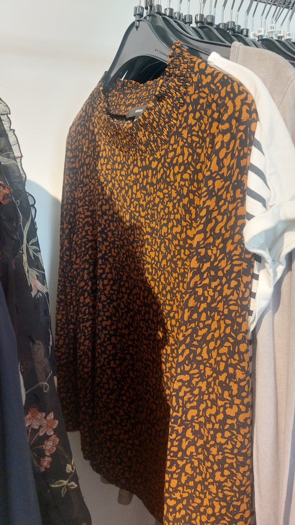 Bonita Bluse Braun und Schwarz Gr.: M