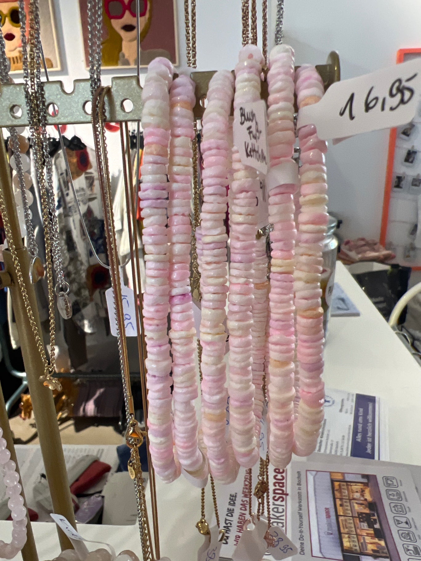 SPRING BLOSSOM Muschelperlen Fußkette Rosa