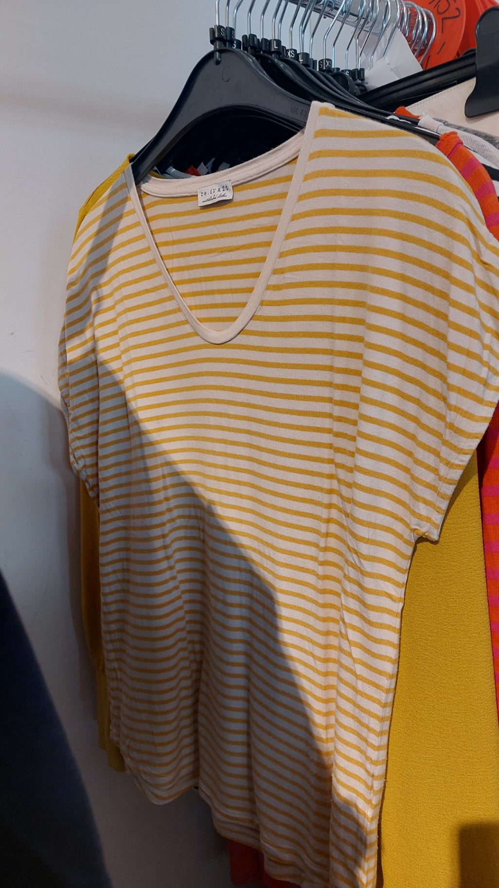 re-draft T-Shirt Gelb und Weiß Gr.: S