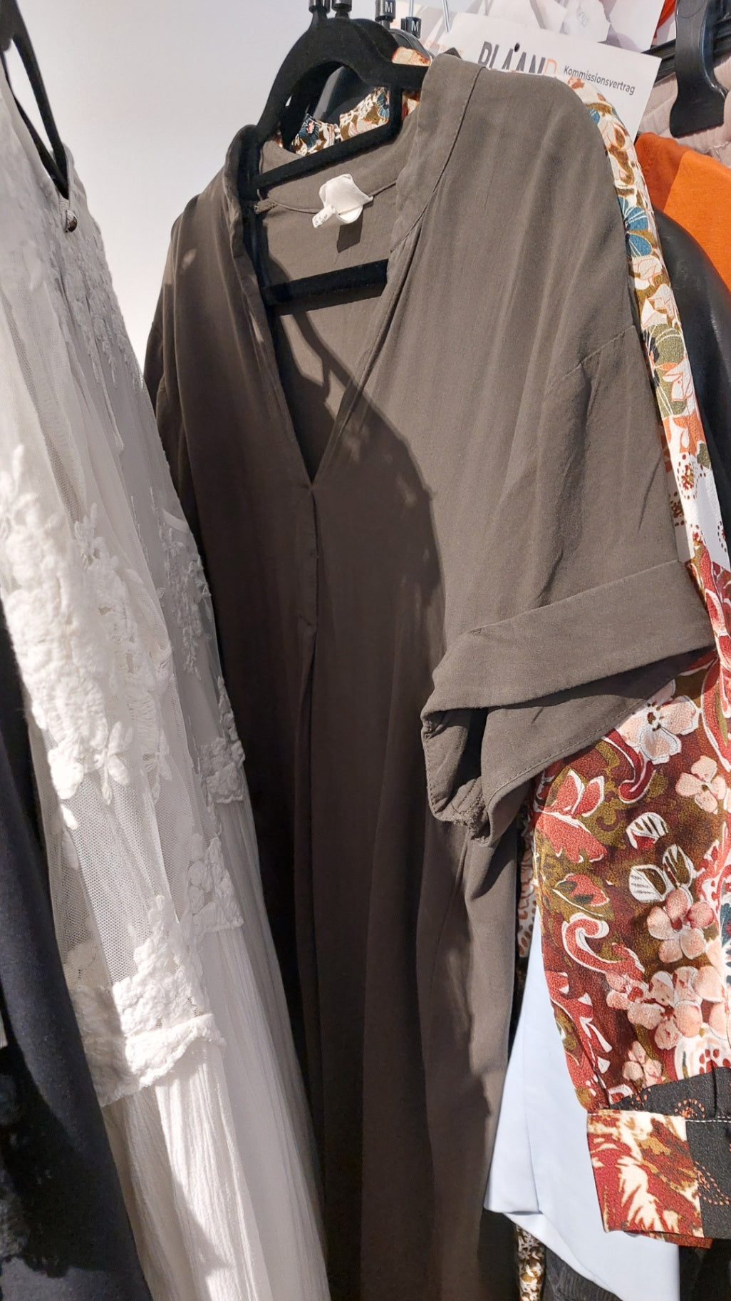 H&M Blusenkleid Olivgrün Gr.: S