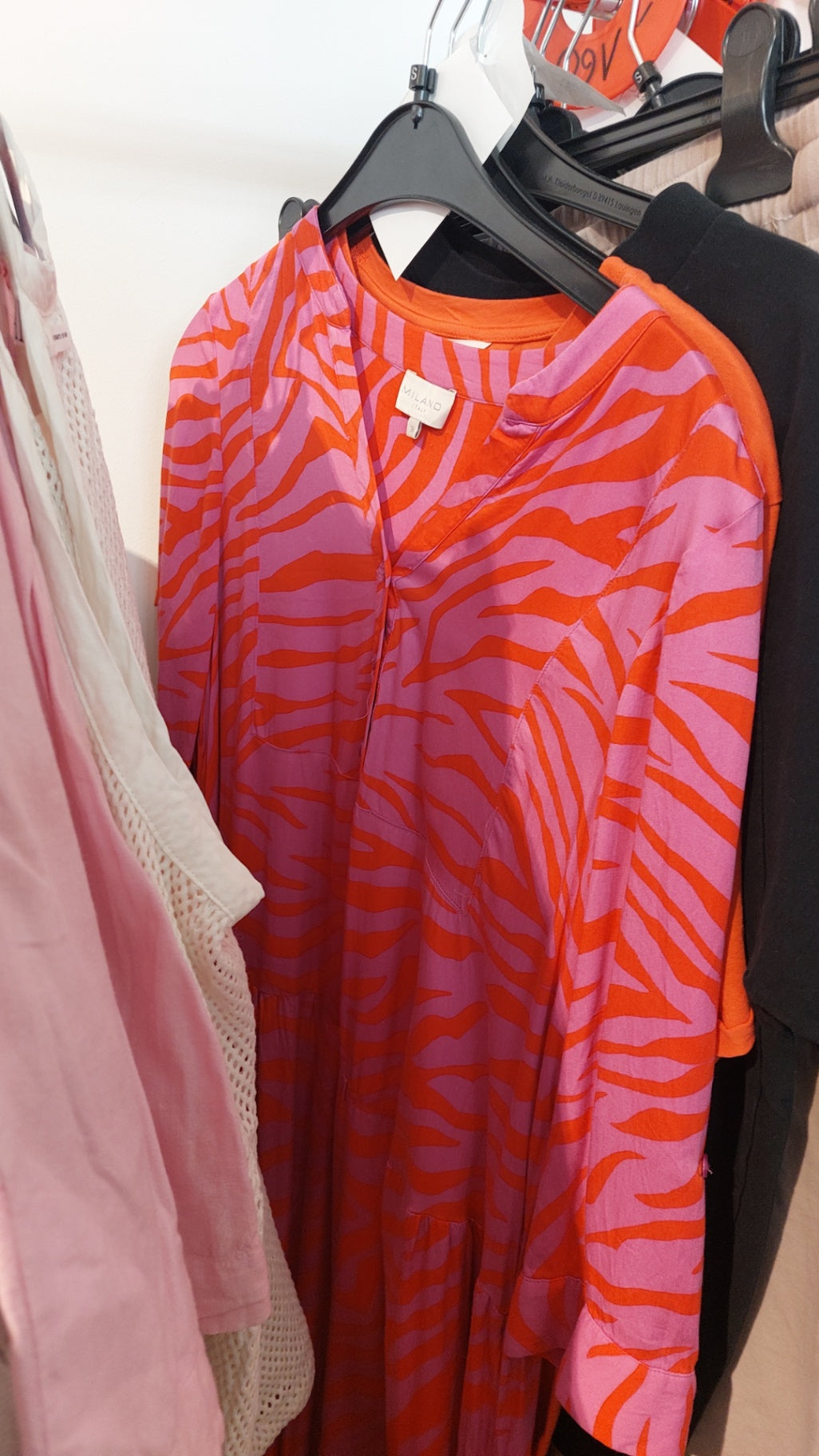Milano Kleid Orange und Pink Gr.: S