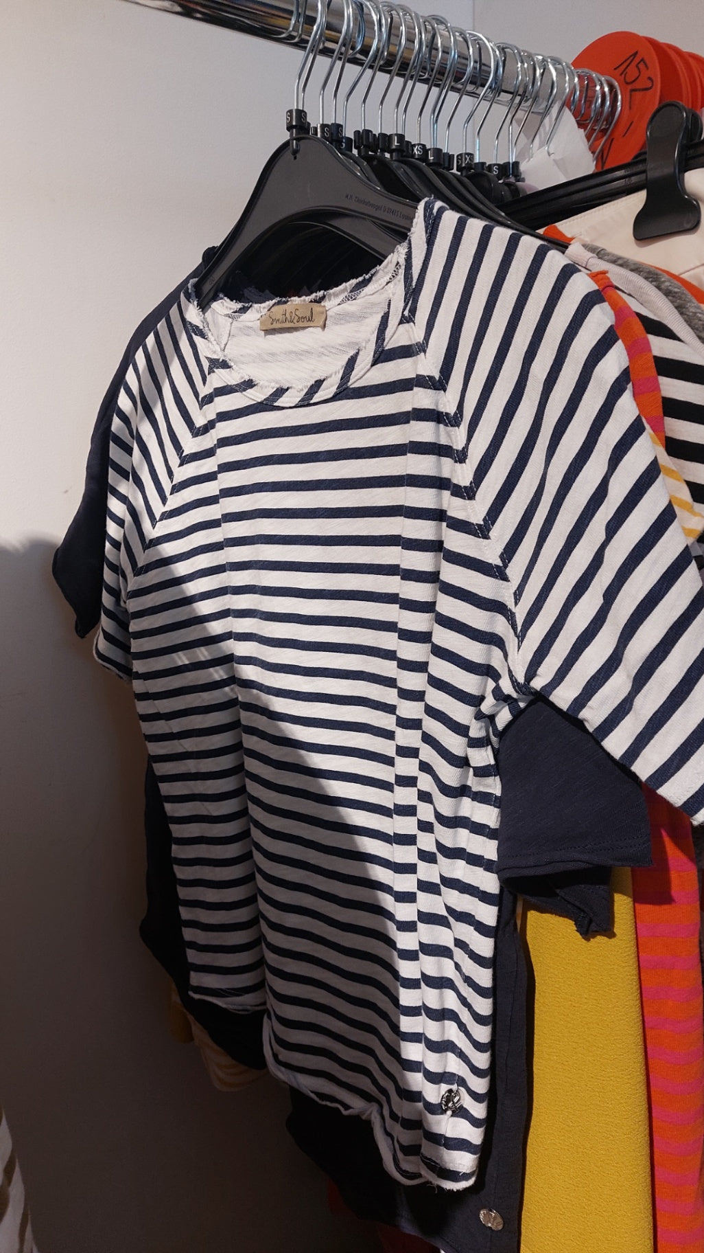 Smith & Soul T-Shirt Blau/Weiß gestreift Gr.: S