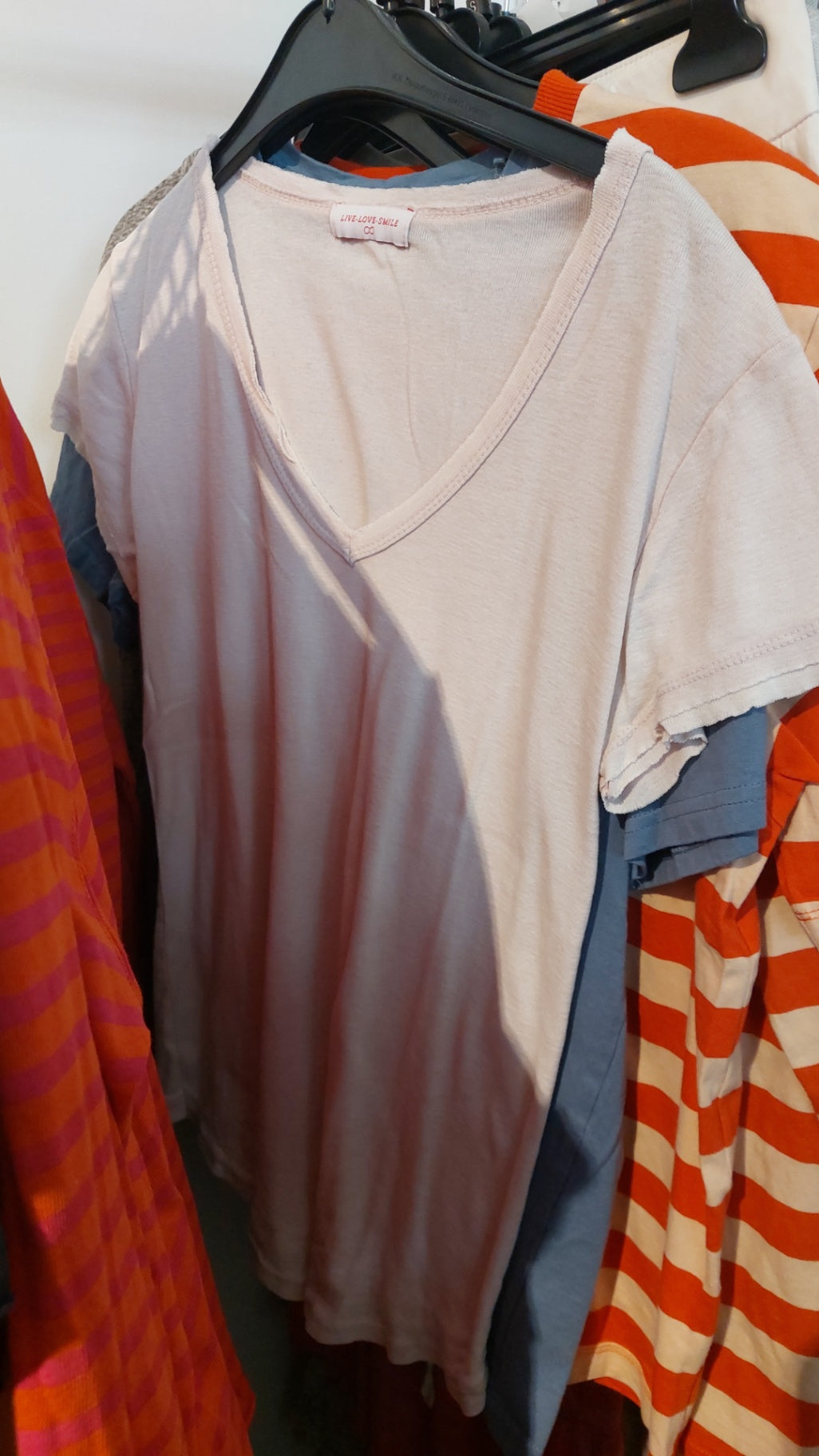 LIVE-LOVE-SMILE T-Shirt Hellrosa Gr.: L