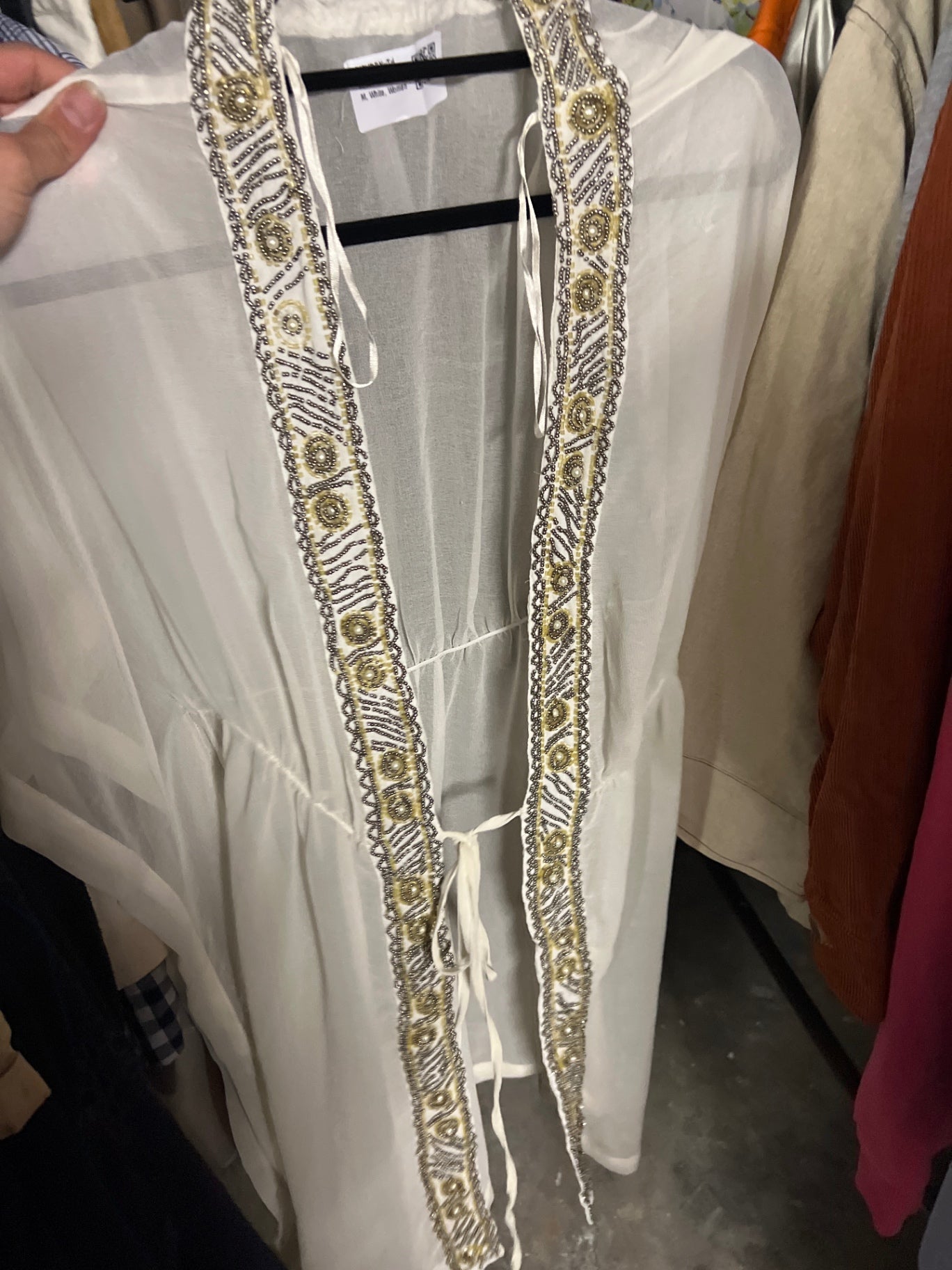 Kaftan Weiß Gr.: M