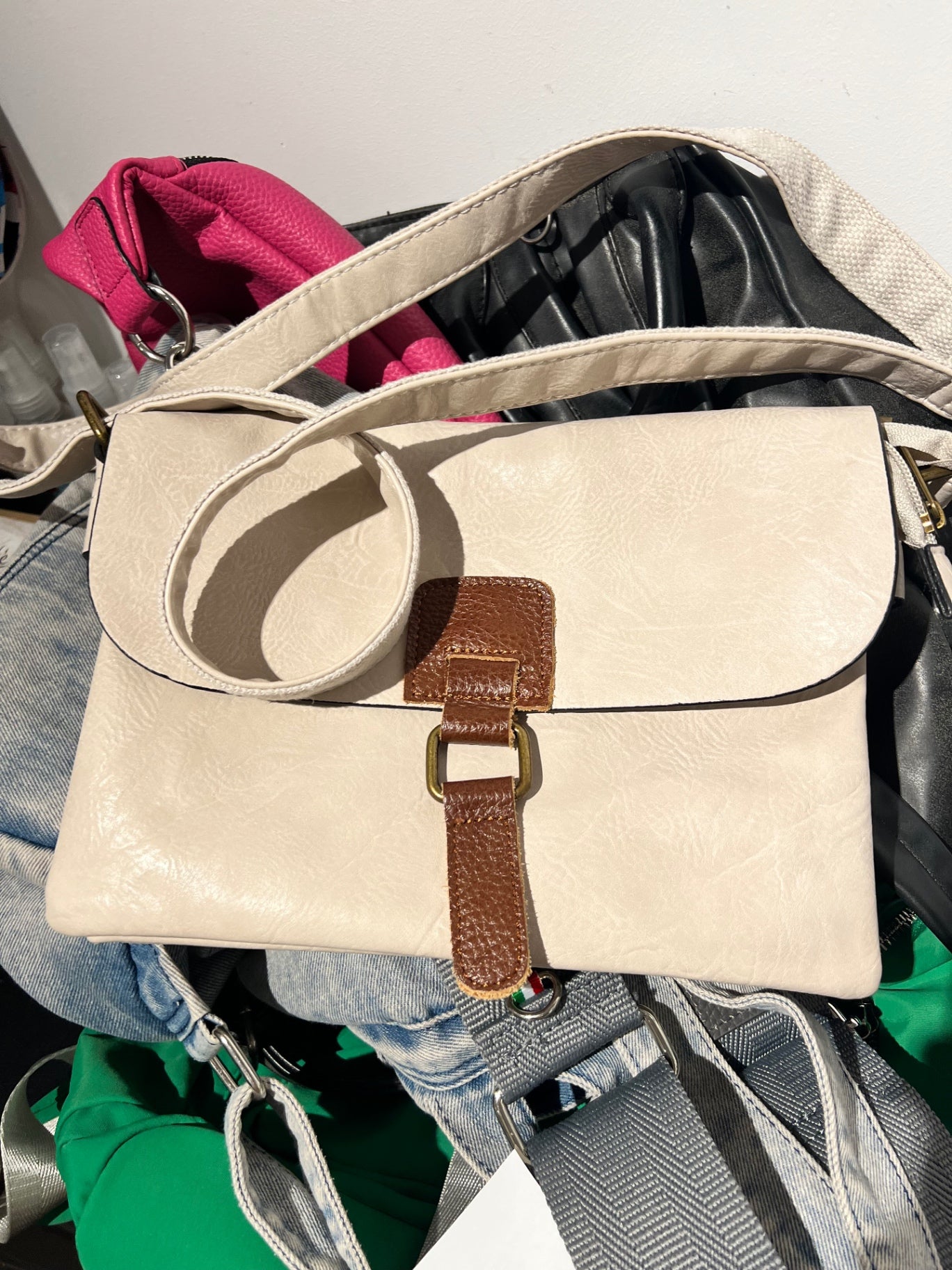 Handtasche Beige