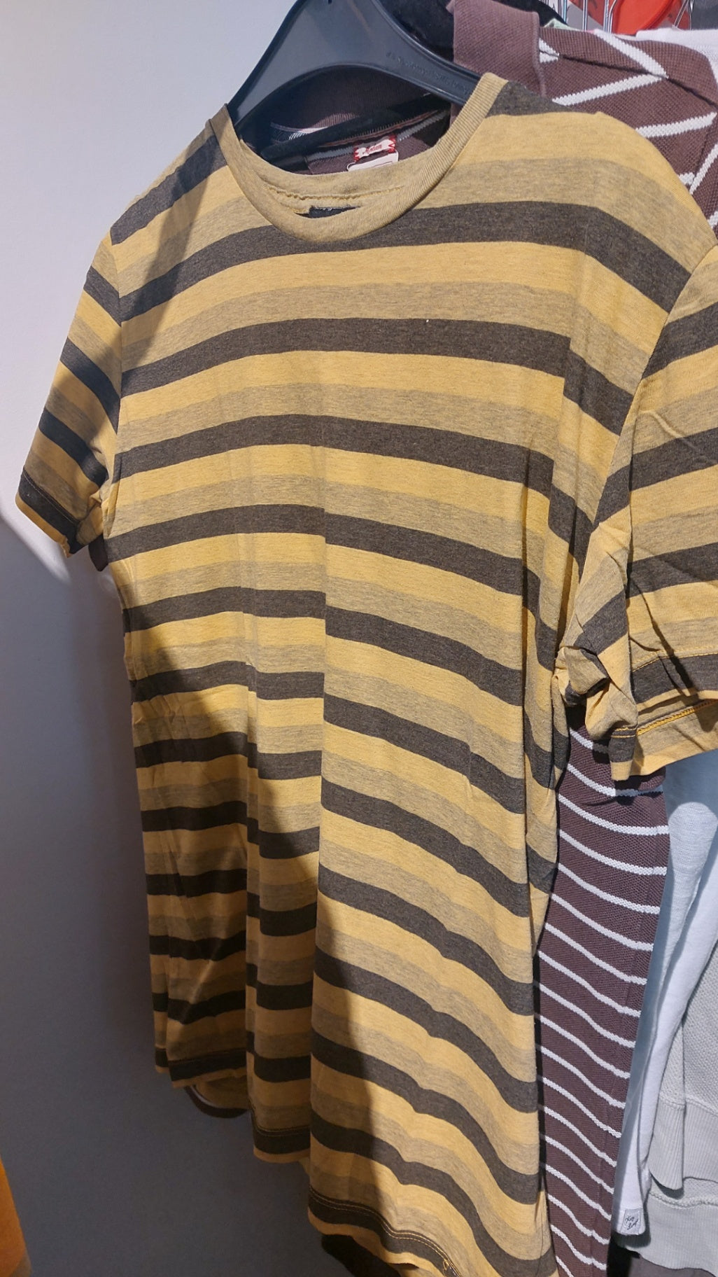 Diesel T-Shirt Gelb/Dunkelbraun Gr.: M