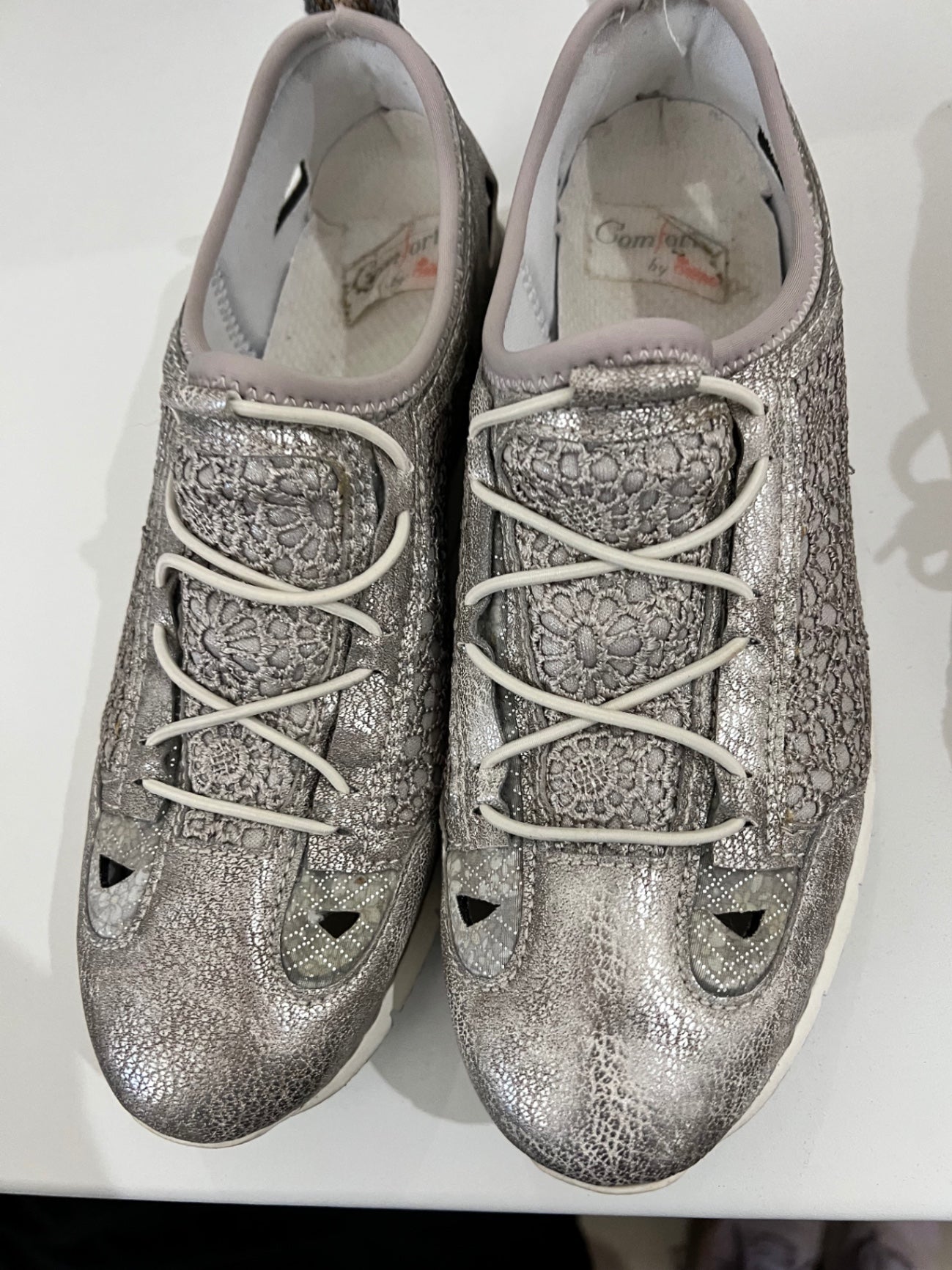 Schuhe Silber Gr.: 38