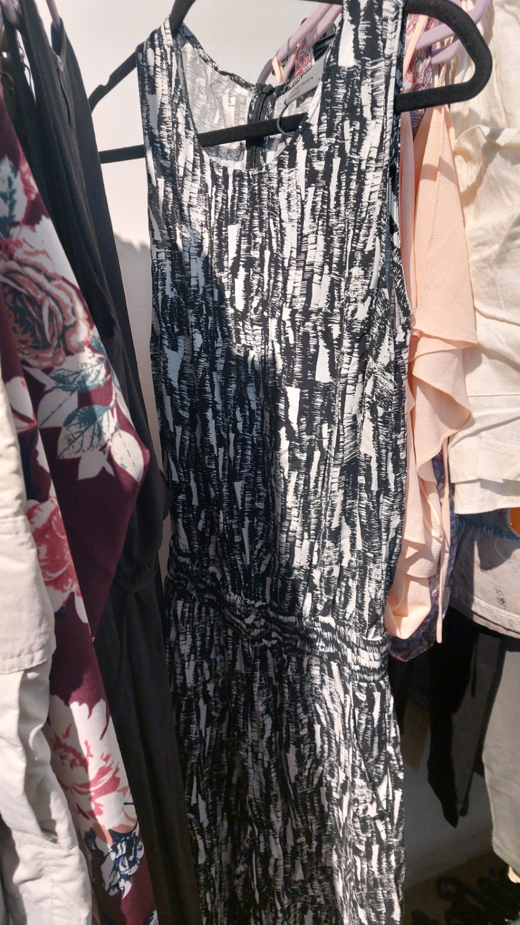 VERO MODA Jumpsuit Schwarz/Weiß Gr.: S