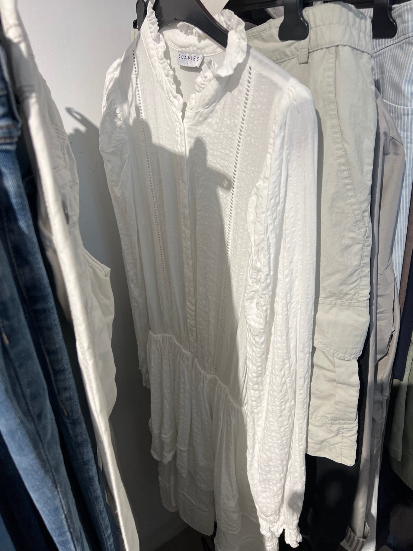 LOAVIES Kleid Weiß Gr.: S