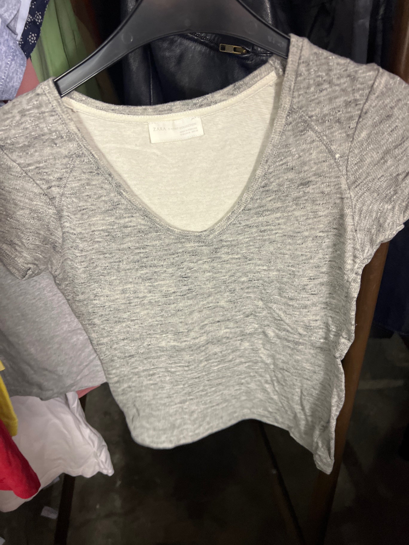 Zara T-Shirt Grau Gr.: M