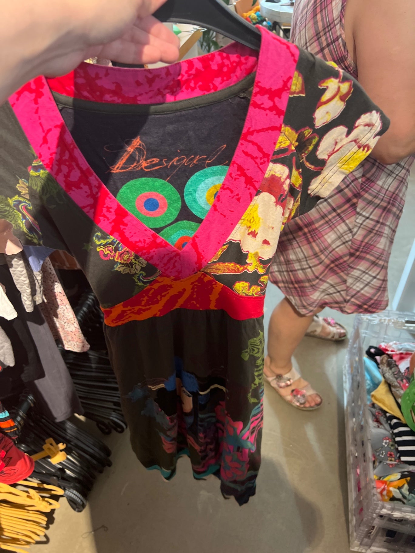 Desigual Kleid Schwarz Pink Gr.: S