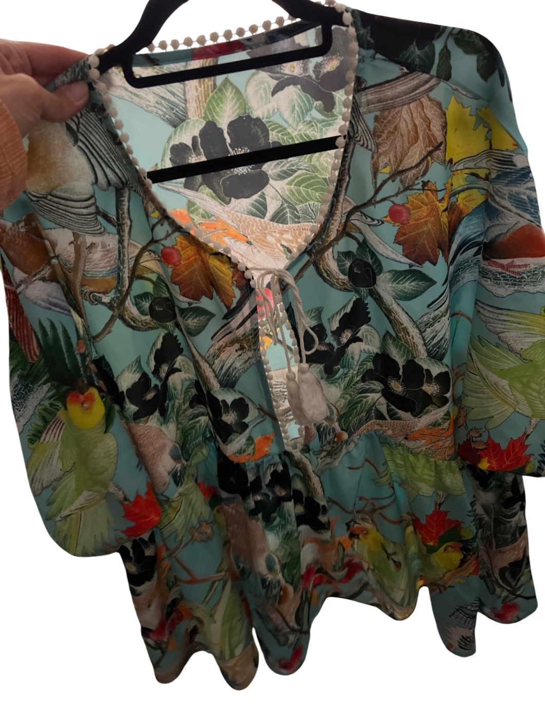 100% Silk Bluse Bunt Gr.: XXL