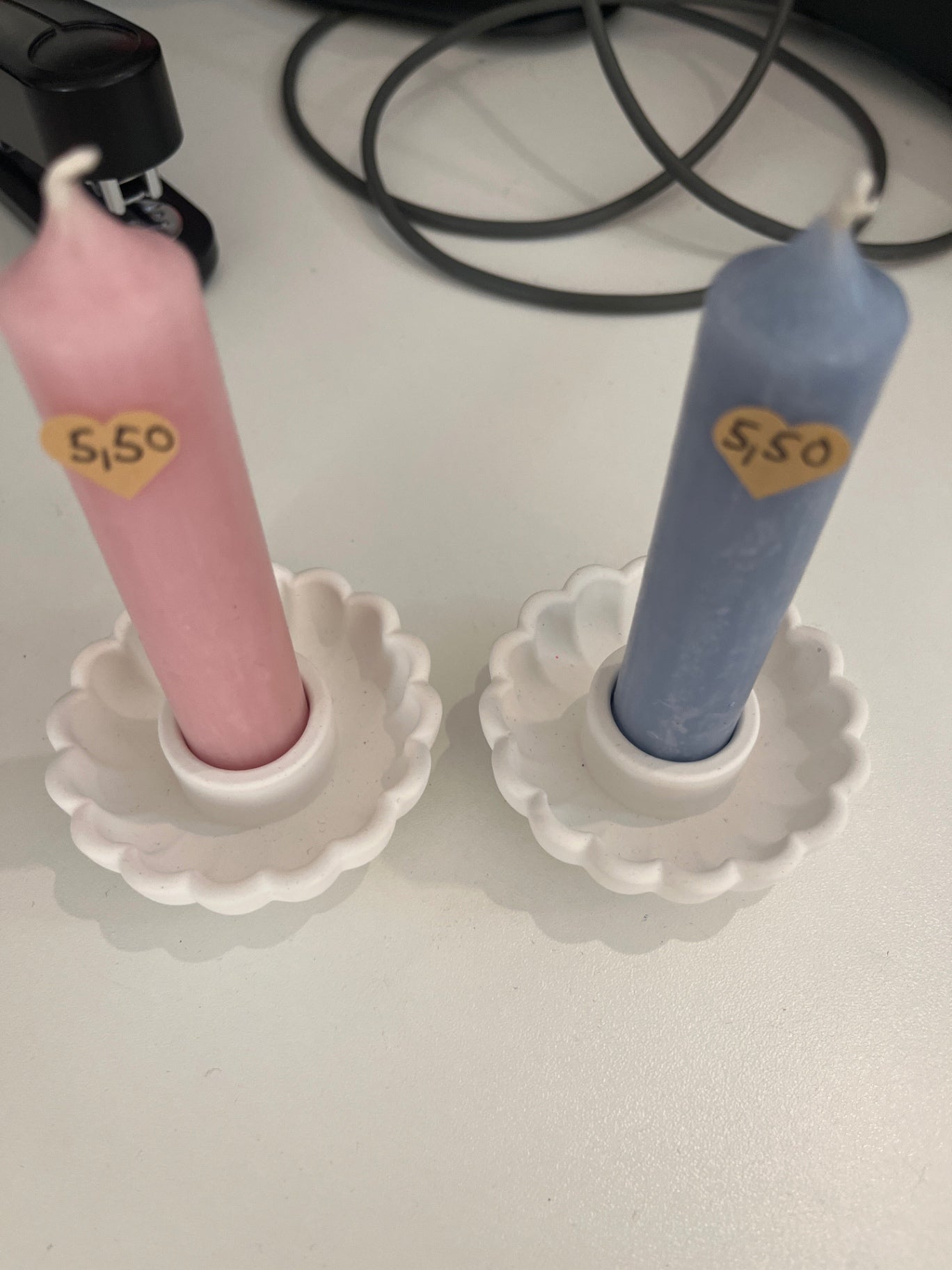 TischGlück Kerzenhalter Blume mit Kerze Gr.: