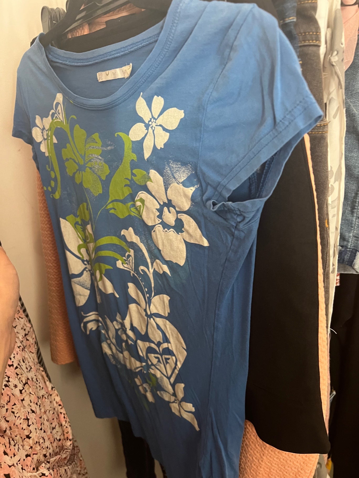 Roxy Top Blau und Weiß