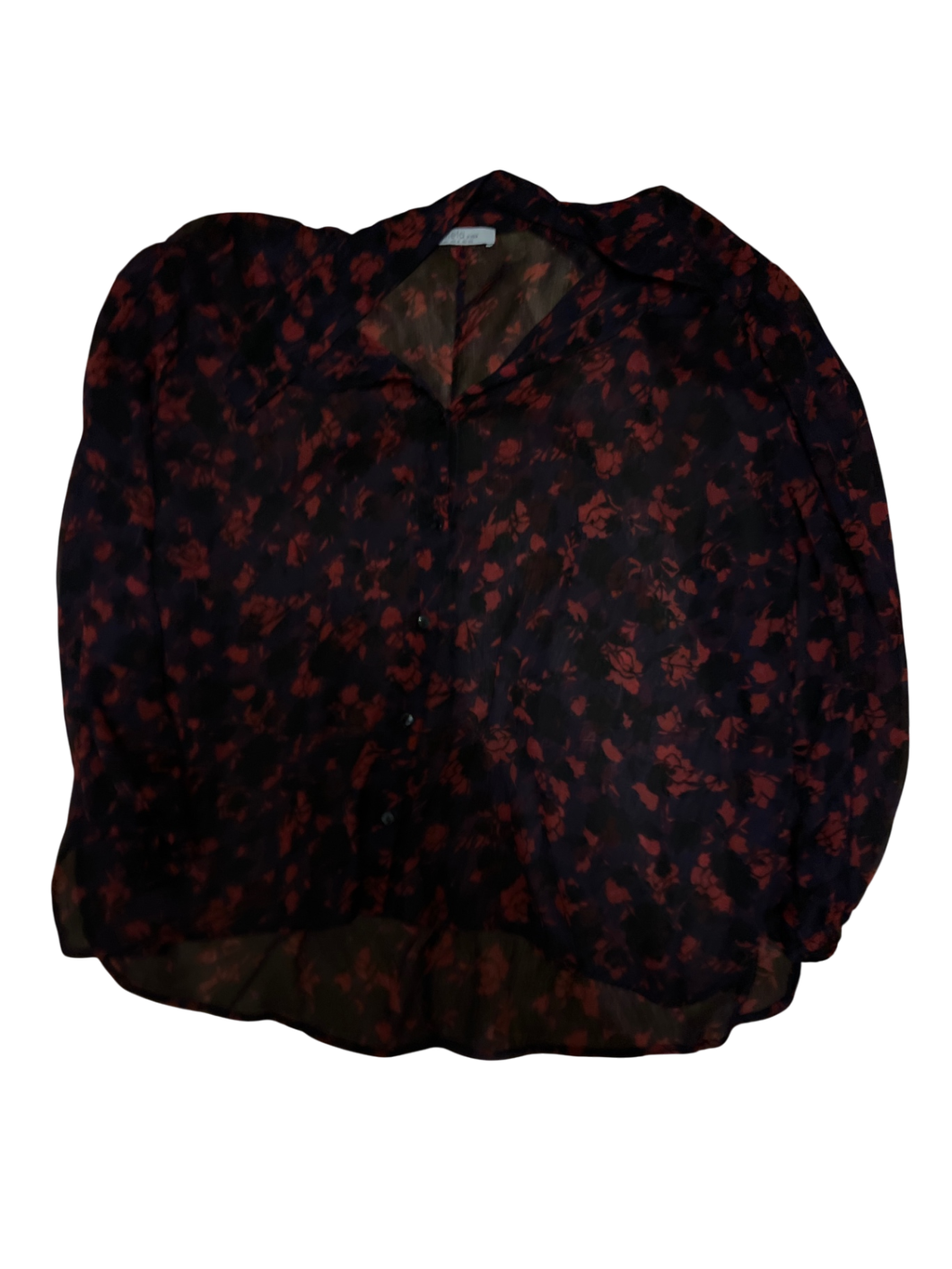 Violetta Mango Bluse Blau Rot Gr.: XXL