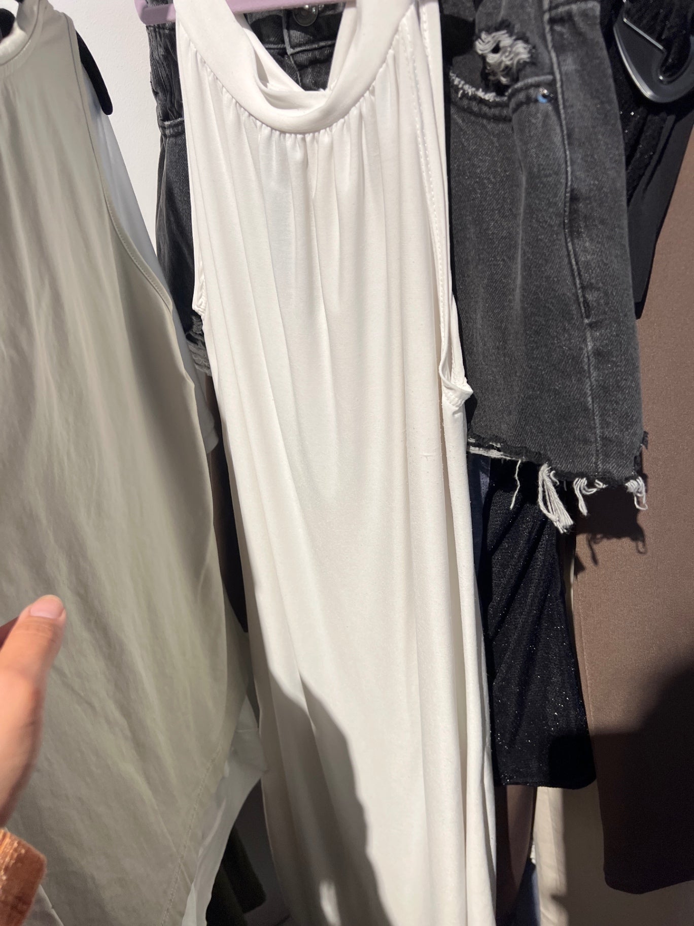 BWARE Viskose Kleid Weiß Gr.: M