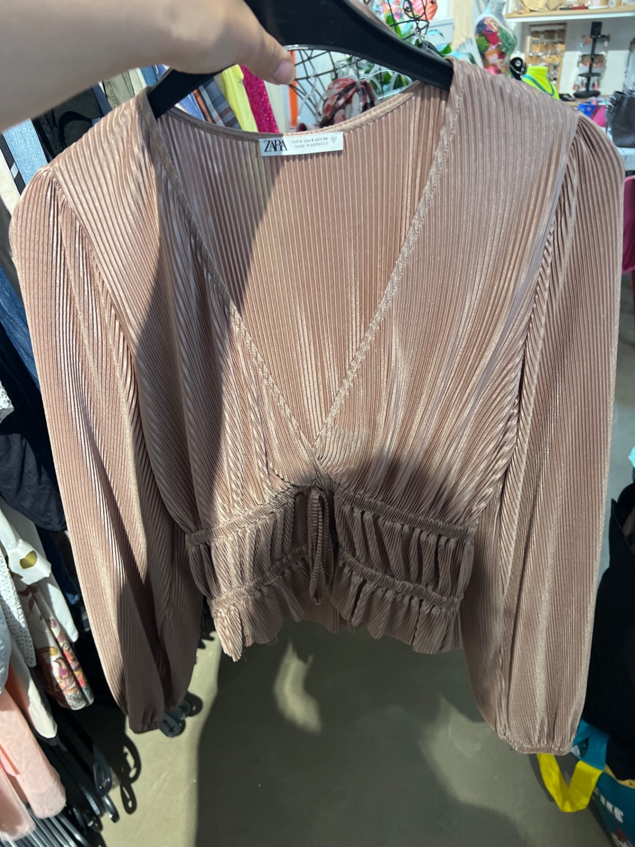 Zara Bluse Beige Gr.: S