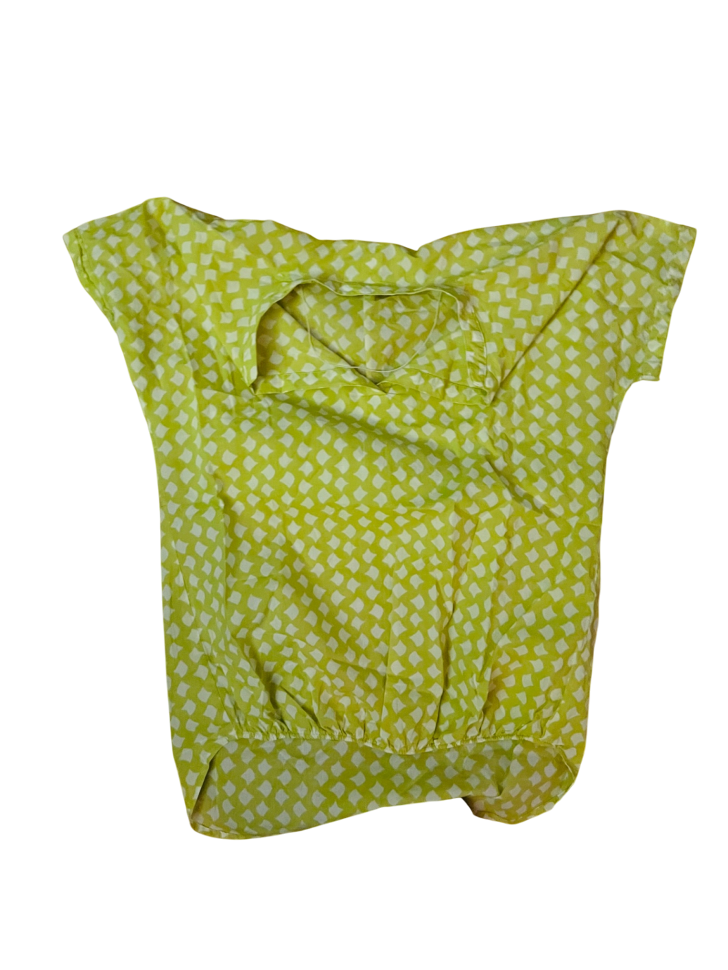 Eterna Bluse Hellgelb mit Weiß Gr.: S