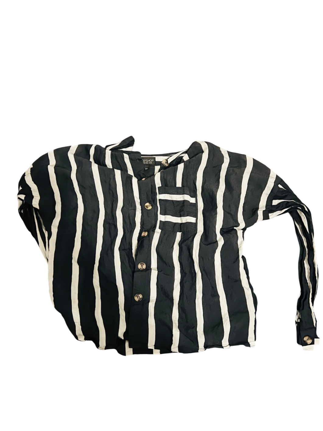 TOPSHOP Bluse Schwarz Weiß Gr.: M