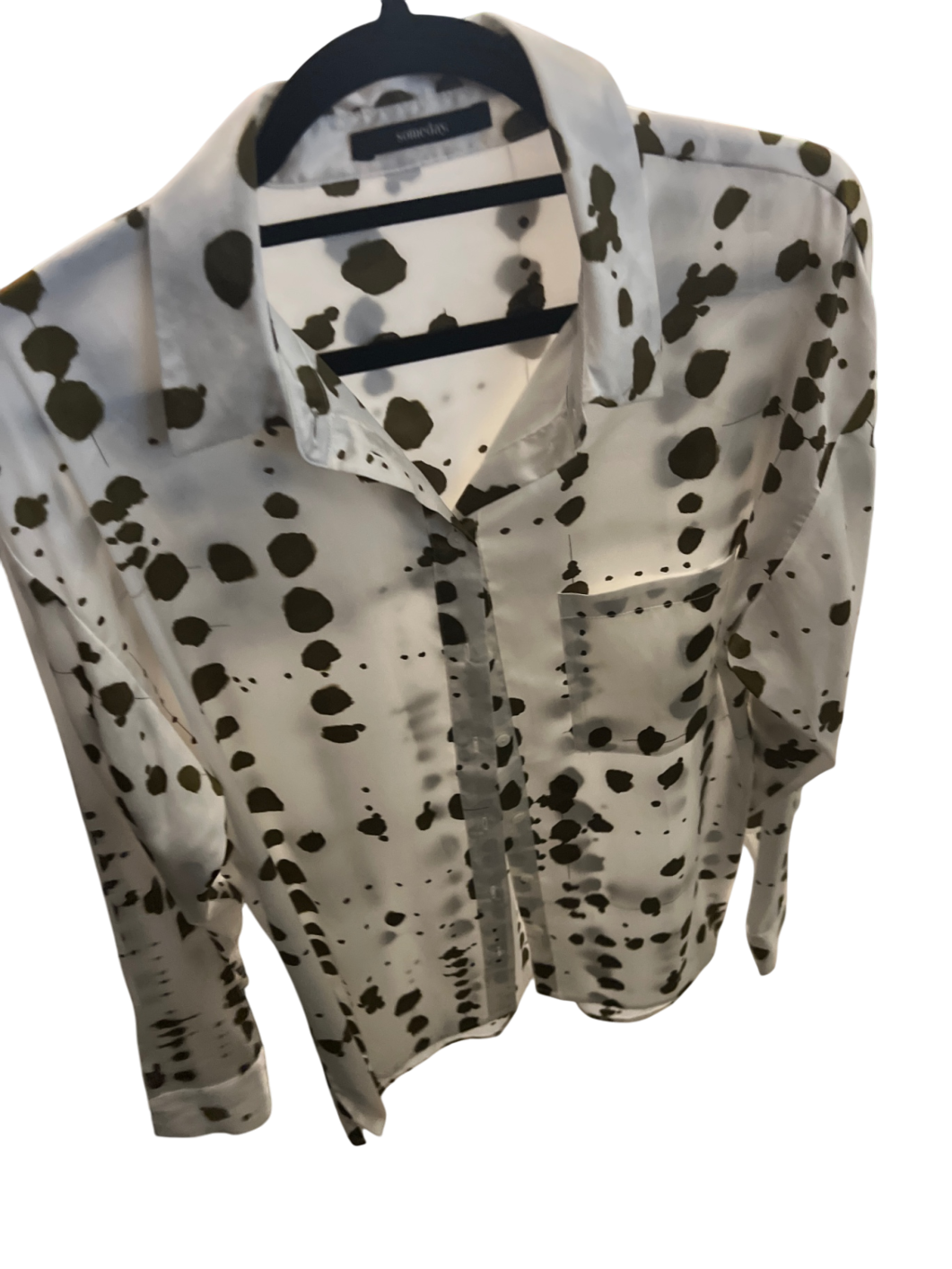 Someday Bluse Weiß Tupfen Gr.: M