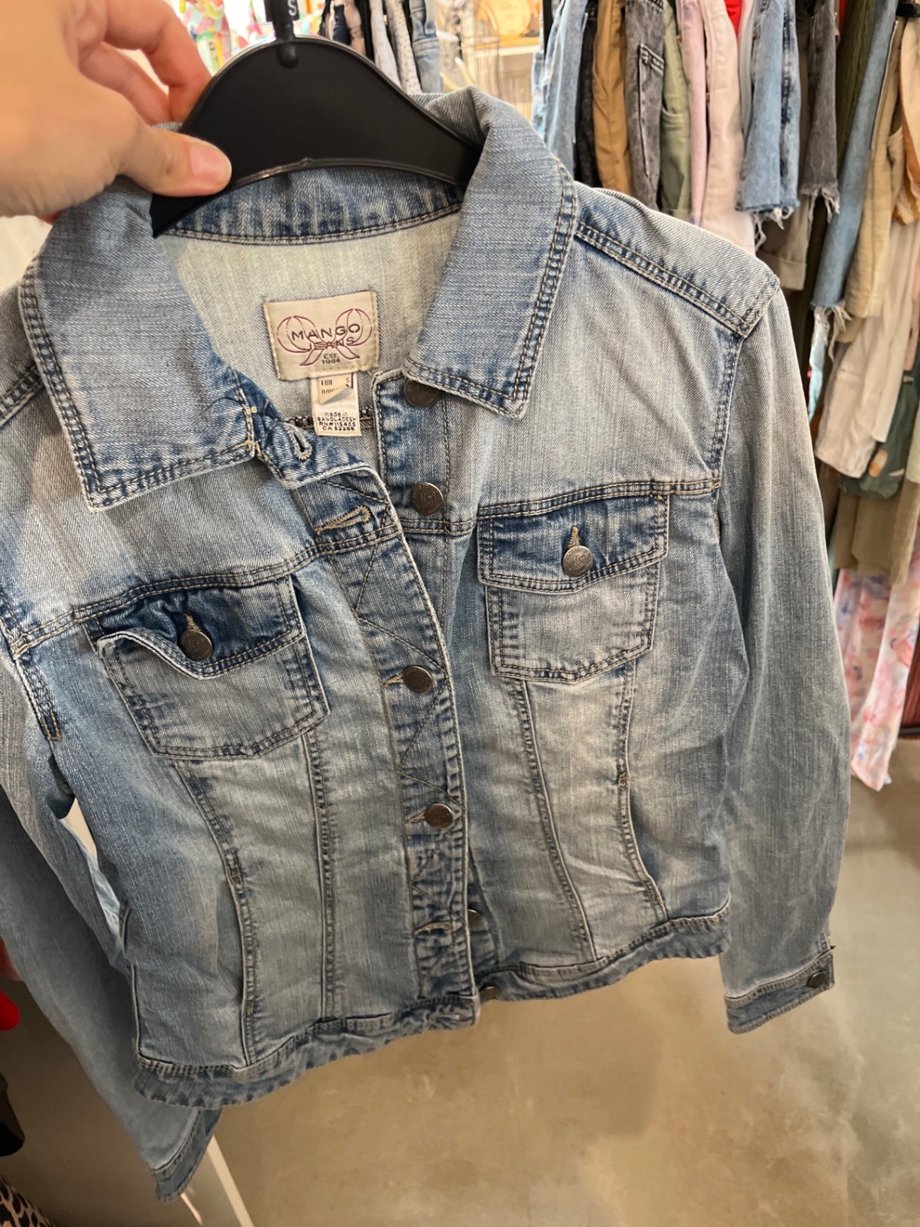 Mango Jeansjacke Hellblau Gr.: S