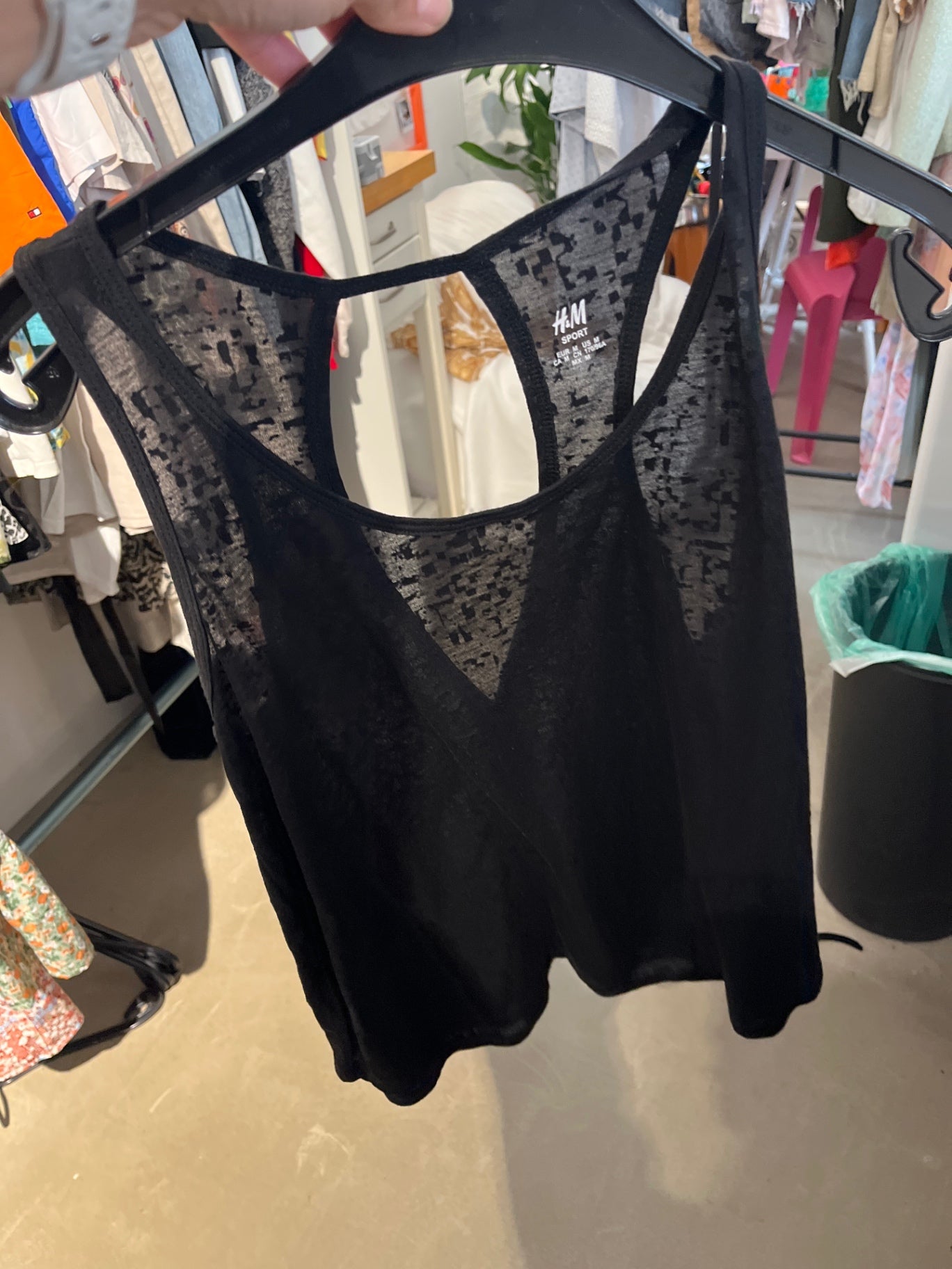 H&M Sporttop Schwarz Gr.: