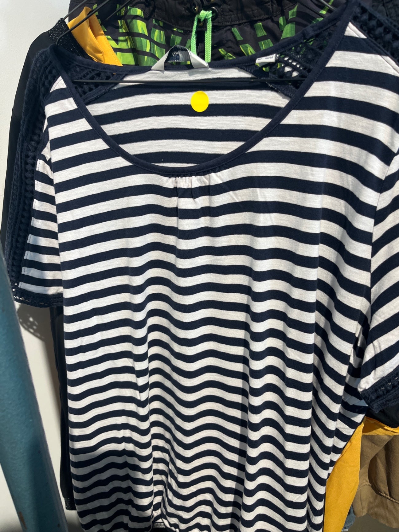 Tschibo Oberteil Weiß und Navy Blau gestreift Gr.: 48/50