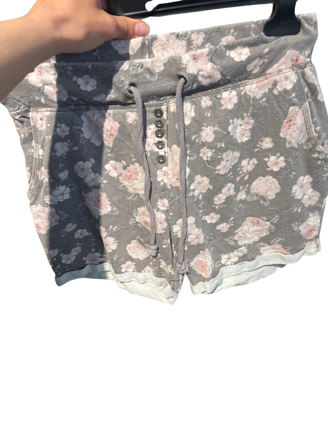 Jean Pascale Shorts Grau Rosa