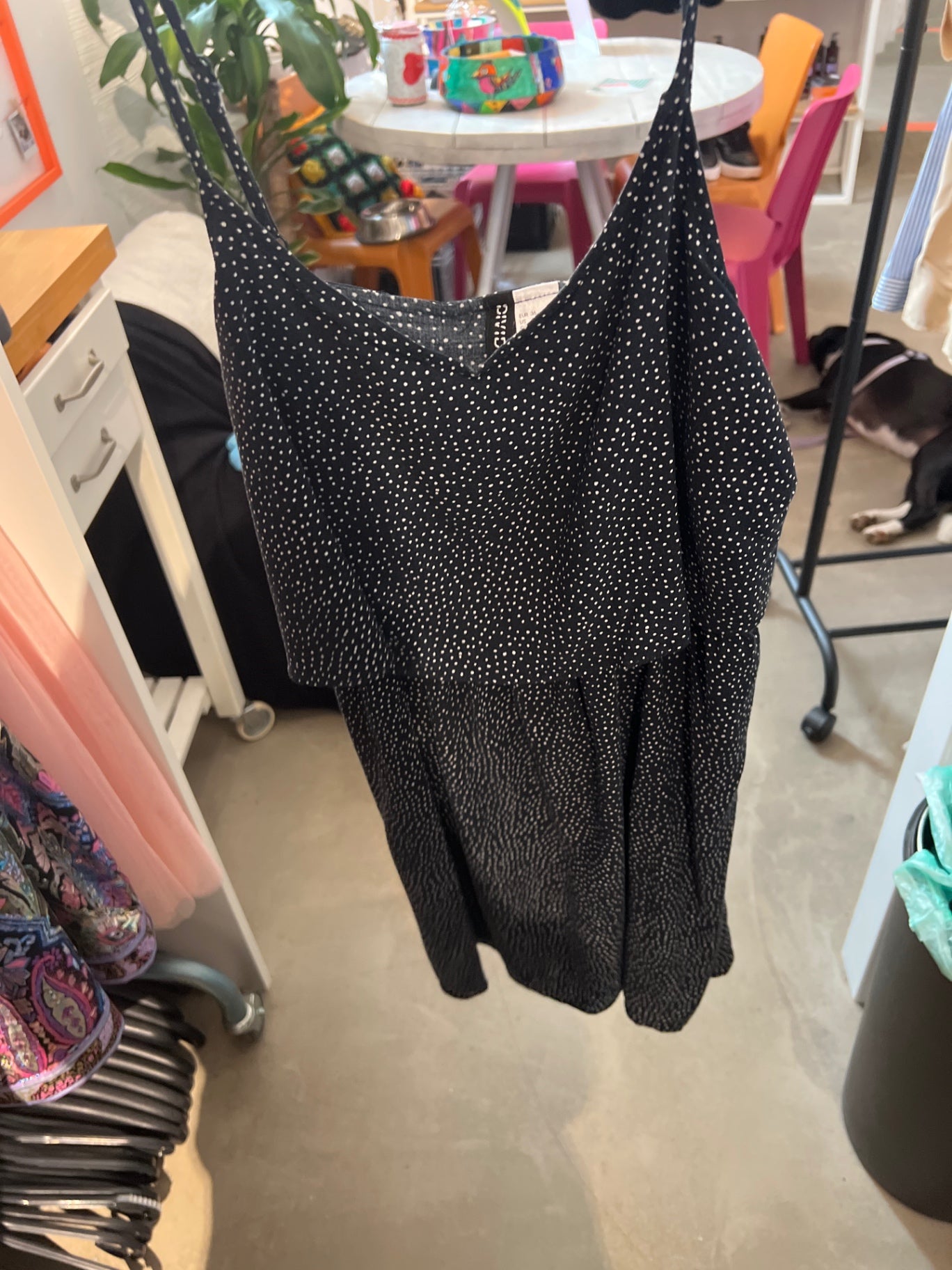 H&M Kleid Schwarz weiße Punkte Gr.: S