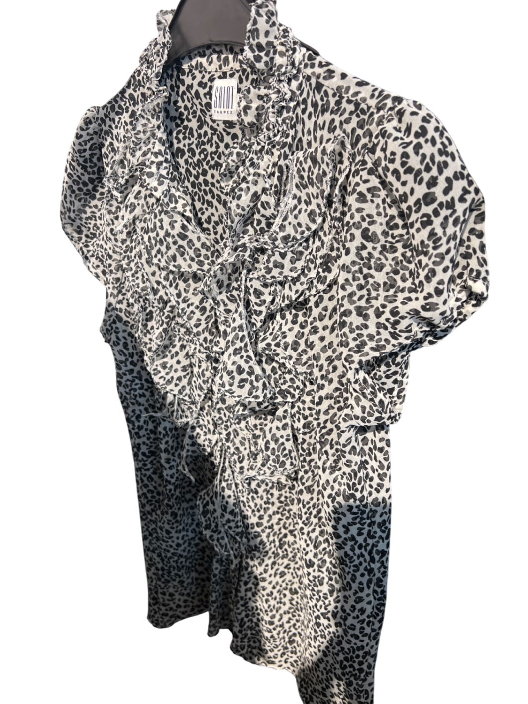 Saint Tropez Bluse Schwarzweiß Gr.: L