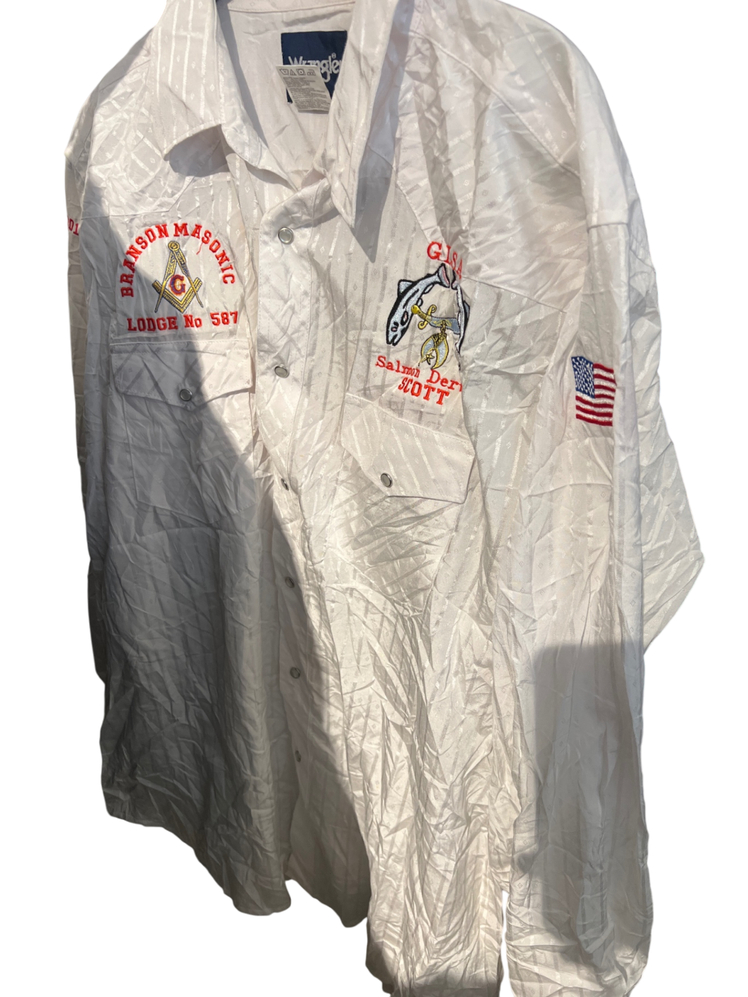 Wrangler Hemd Weiß Gr.: XL (Kl. Fleck)