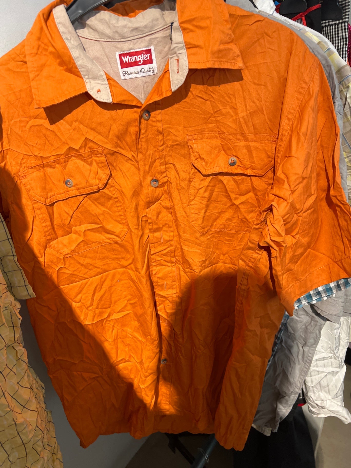 Wrangler Hemd Orange Gr.: M