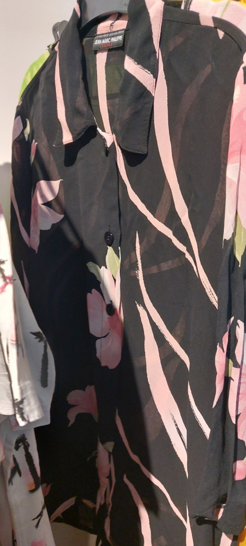 Jean Marc Philippe Bluse Schwarz, Rosa Gr.: XXL