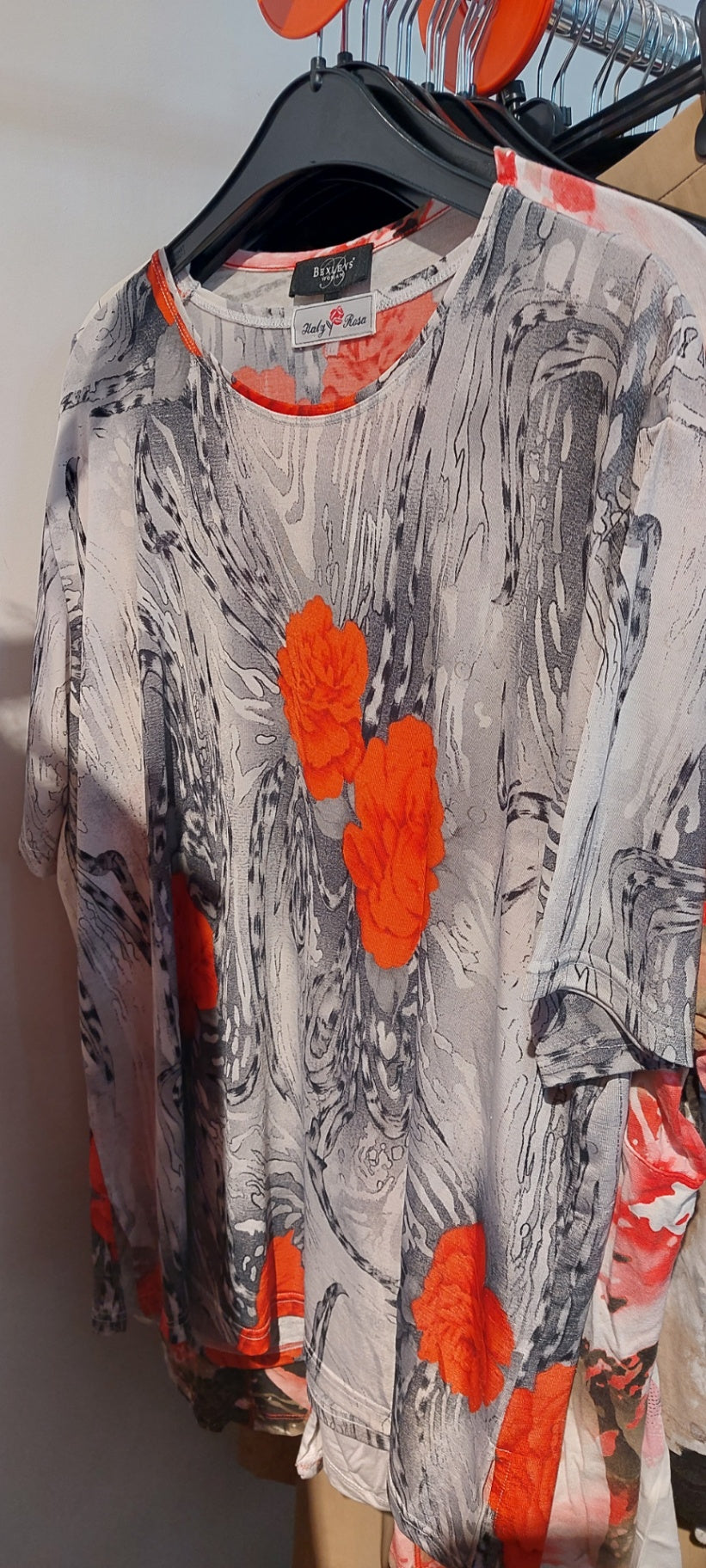 Haly Rosa T-Shirt Grau, Rot Gr.: L