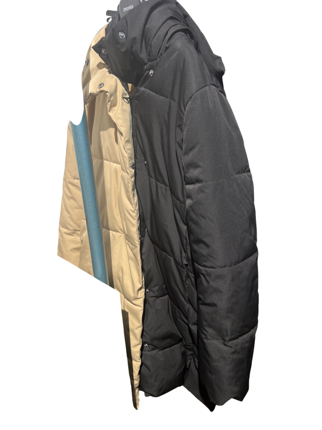 BWARE Vero Mantel Schwarz Beige Gr.: M