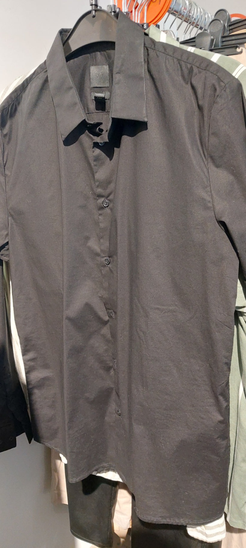 H&M Hemd Schwarz Gr.: L