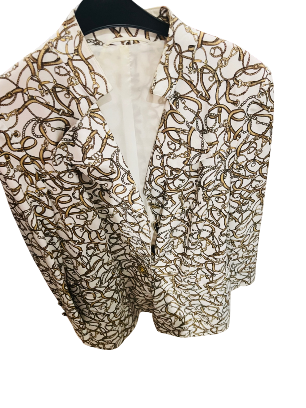 TRUE VINTAGE! Blazer Weiß Gold Gr.: L