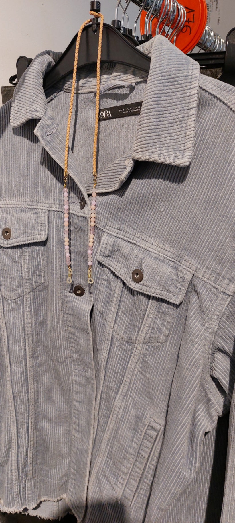 ZARA Cordjacke Hellblau Gr.: S