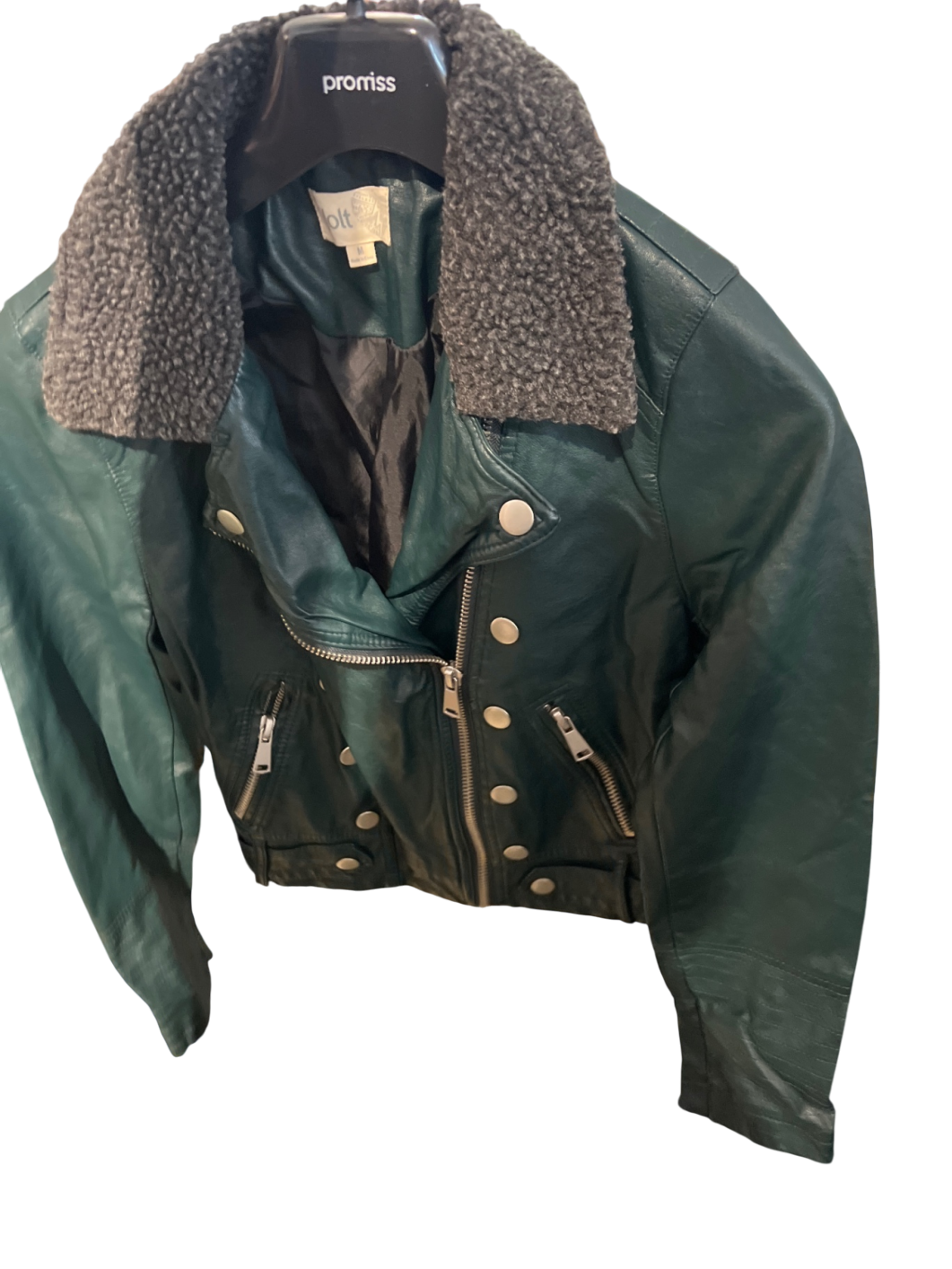 Jolt Lederjacke Grün Gr.: M