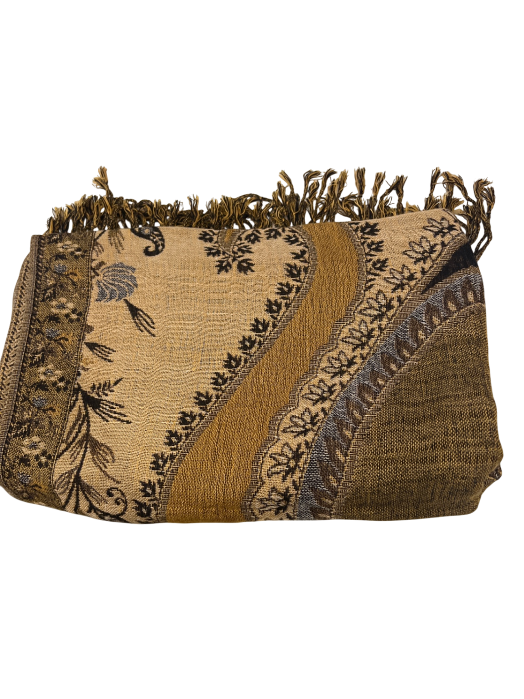 Schal / Tuch Beige, Schwarz, Gold