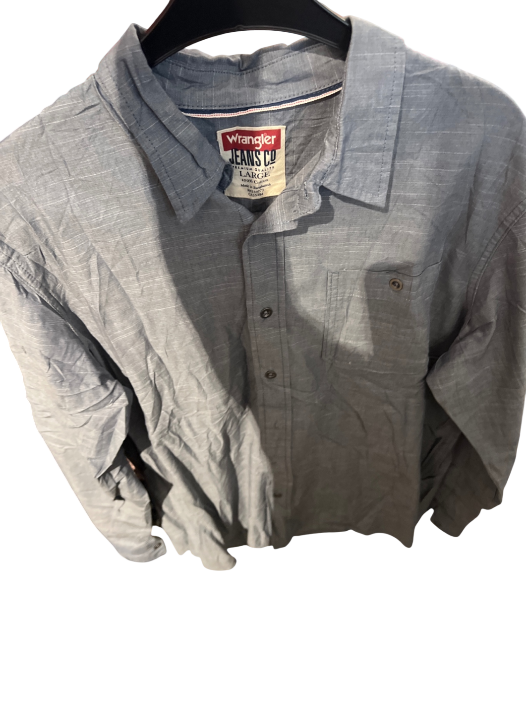 Vintage Wrangler Hemd Grau Gr.: L