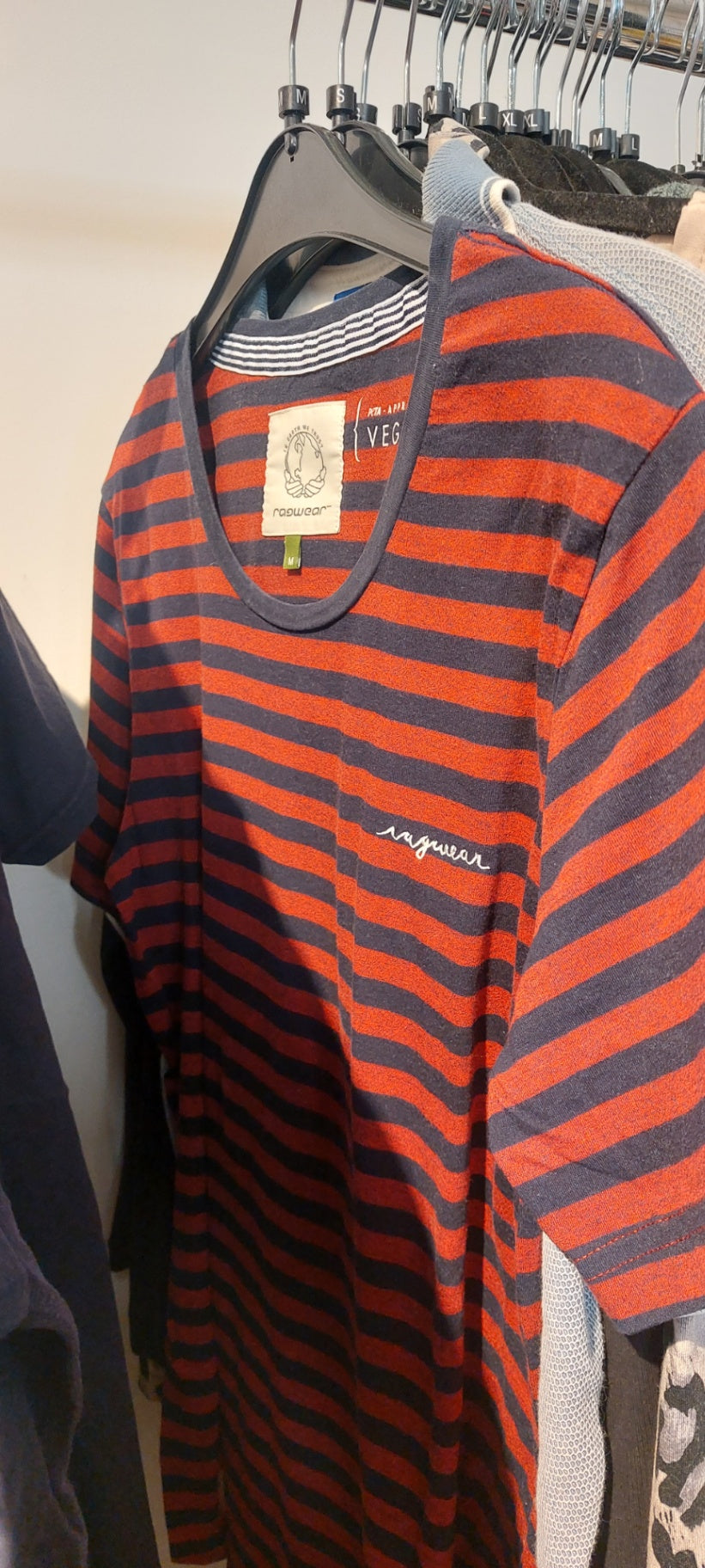 Ragwear T-Shirt Weinrot/Dunkelblau Gr.: M