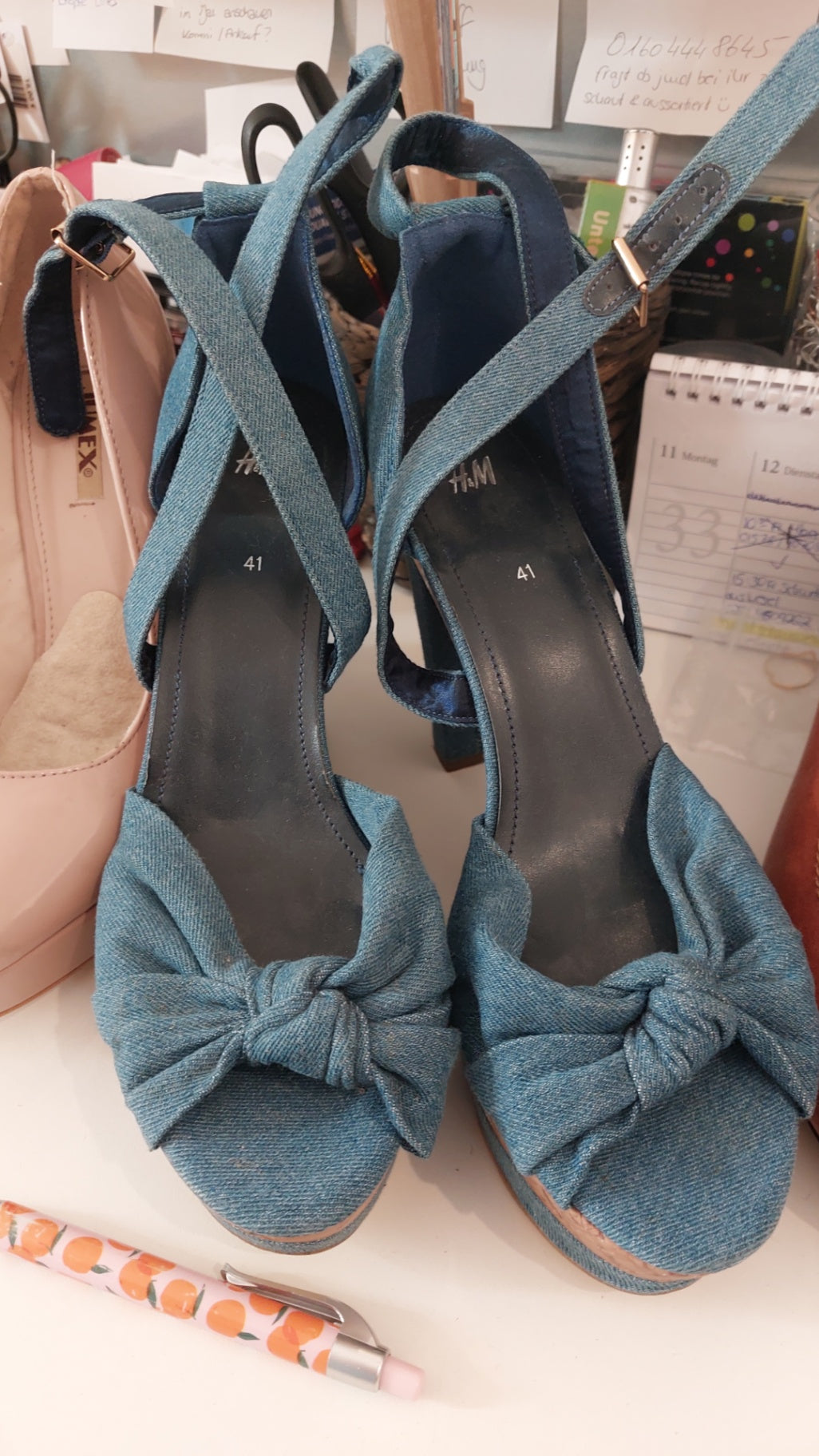 H&M Sandalen Blauton Gr.: 41